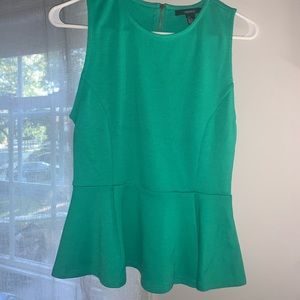 Green peplum top